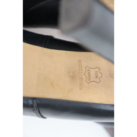 LK Bennett Platform Black Leather Sock Boots 4" Heel Size 6 or 6.5 - Picture 4 of 16